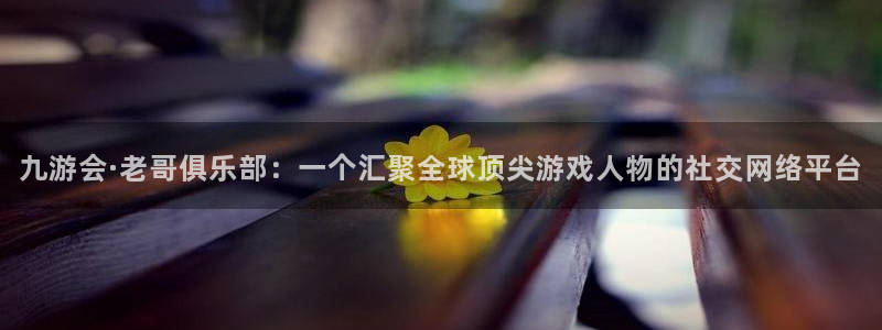 壹号大舞台：九游会·老哥俱乐部：一个汇聚全球顶尖游戏人物的社交网络平台